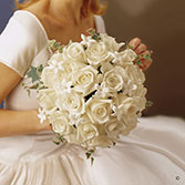 Graceful Rose & Stephanotis Scented Bridal Bouquet.